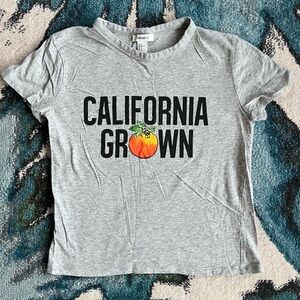 Forever 21 California Grown gray cropped tee shirt S